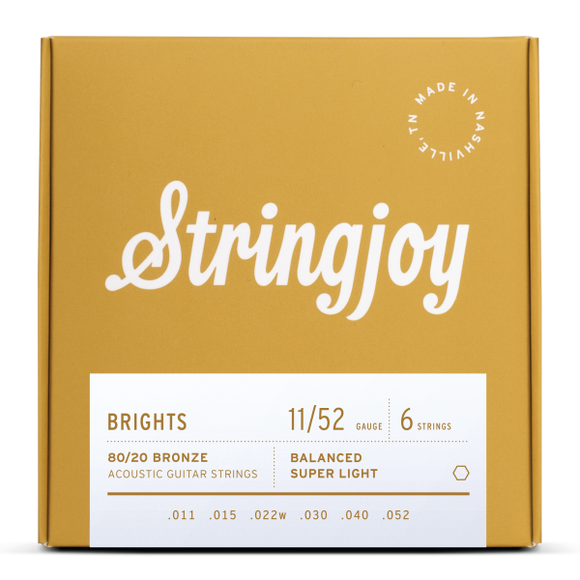 Stringjoy Brights Super Light Gauge 11-52 80/20 Bronze