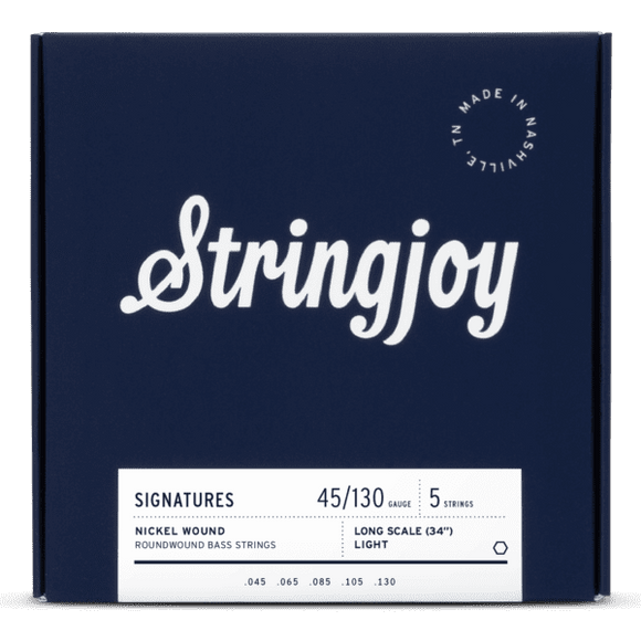 Stringjoy Light Gauge 45-130 5 String Long Scale Bass