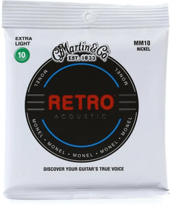 Martin MM10X Retro Acoustic Guitar Strings - .010-.047 Extra Light