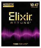 Elixir ATTUNE Phosphor Bronze Acoustic Guitar Strings Extra Light 10-47