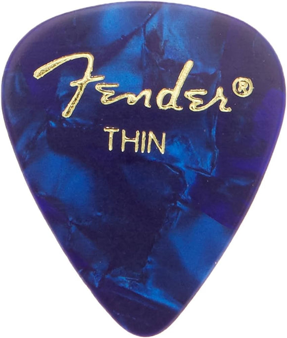 Fender Thin Picks 12 Pack - Blue Moto