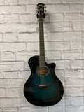 Yamaha APX600 Thinline Cutaway Acoustic/Electric Guitar Oriental Blue Burst