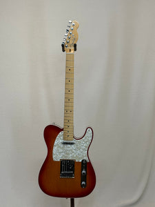 Used 2015 Fender American Deluxe Telecaster Aged Cherry Burst SN:US15014501