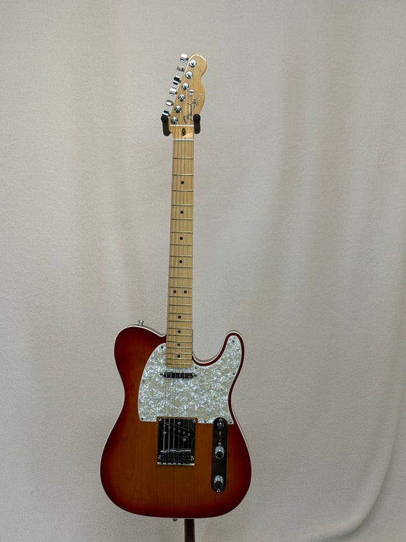 Used 2015 Fender American Deluxe Telecaster Aged Cherry Burst SN:US15014501