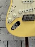 Used 1996 Fender American Standard Stratocaster Left-Handed Vintage White SN:N6107933