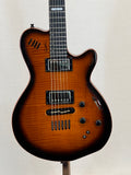 Used Godin LGX-SA Cognac Burst Flame AAA SN:13275135