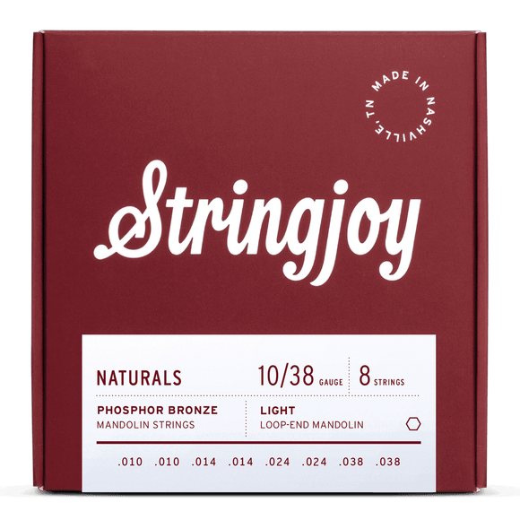 Stringjoy Naturals | Light Gauge (10-38) Phosphor Bronze Mandolin Strings