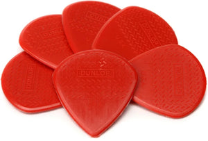 Dunlop 471P3N Nylon Max-Grip Jazz III Guitar Picks - Red (6-pack)