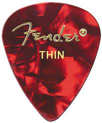 Fender Thin Picks 12 pack - Red Moto