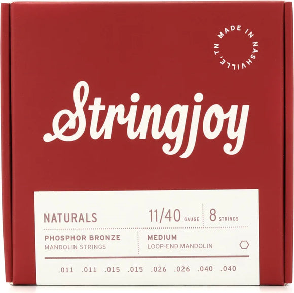 Stringjoy Naturals Phosphor Bronze Mandolin Strings - .011 - .040 Medium