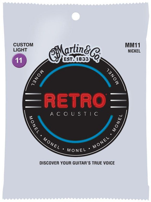 Martin MM11 Retro Acoustic Guitar Strings - .011-.052 Custom Light