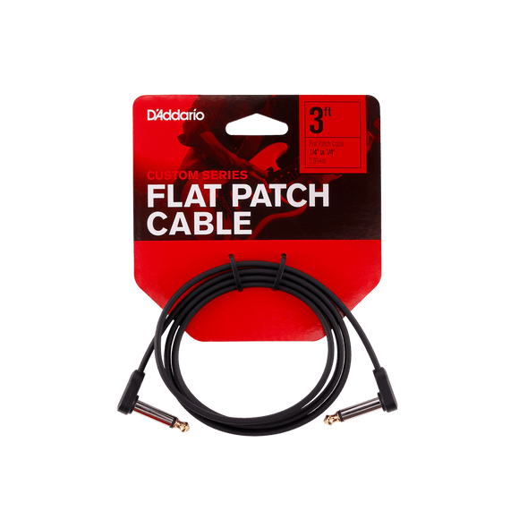 D'addario Custom Series Flat Patch Cable 3 ft