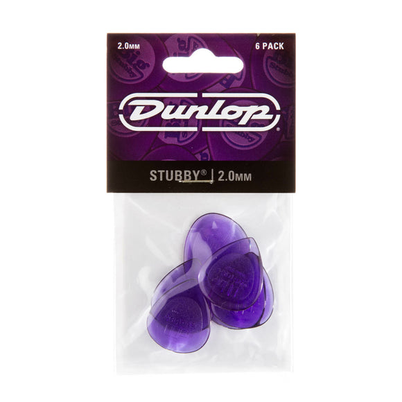 Dunlop STUBBY JAZZ PICK 2.00MM 6 Pack