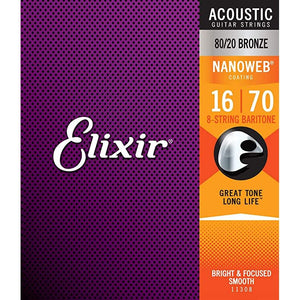 Elixir 80/20 Bronze 8-String Baritone