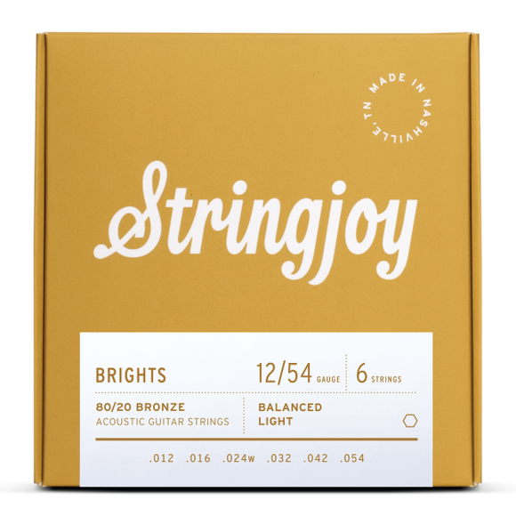 Stringjoy Brights Light Gauge 12-54 80/20 Bronze
