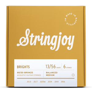 Stringjoy Brights Medium Gauge 13-56 80/20 Bronze