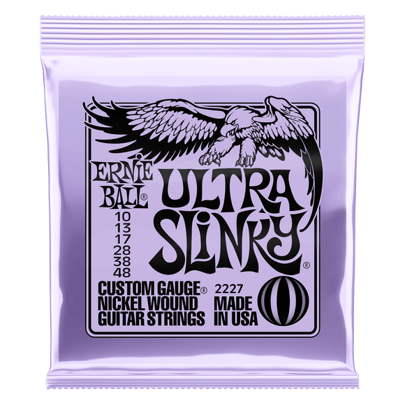 Ernie Ball Ultra Slinky Nickel Wound Electric Guitar Strings 10-48 2227