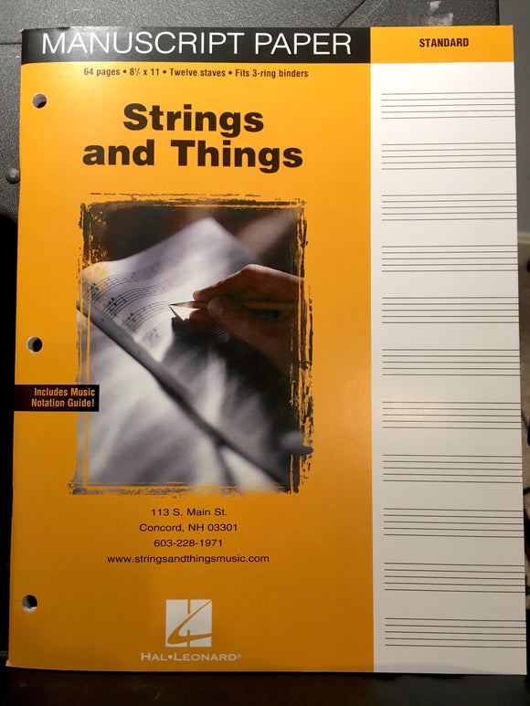 Strings & Things Manuscript Paper