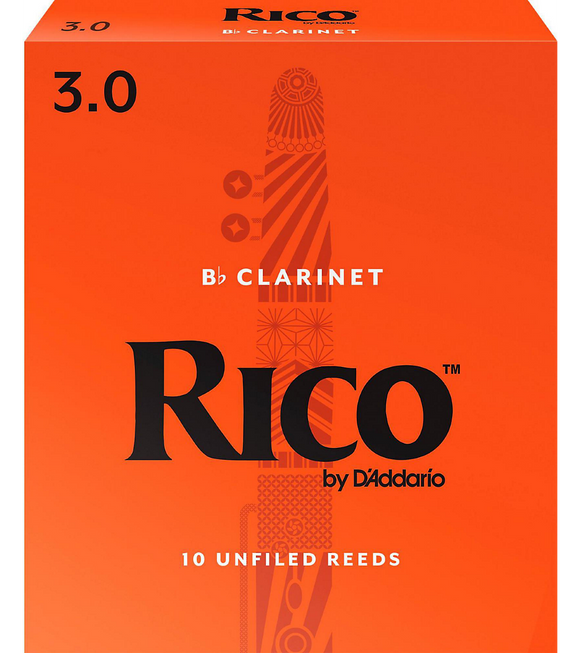 Rico Bb Clarinet Reeds 10-Pack - 3.0