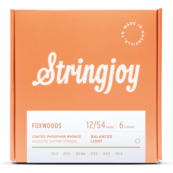 Stringjoy Foxwoods Light Gauge 12-54 Coated Phosphor Bronze