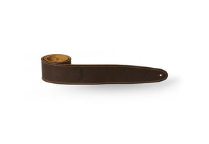Taylor Leather Strap, Suede Back, 2.5" - Chocolate Brown