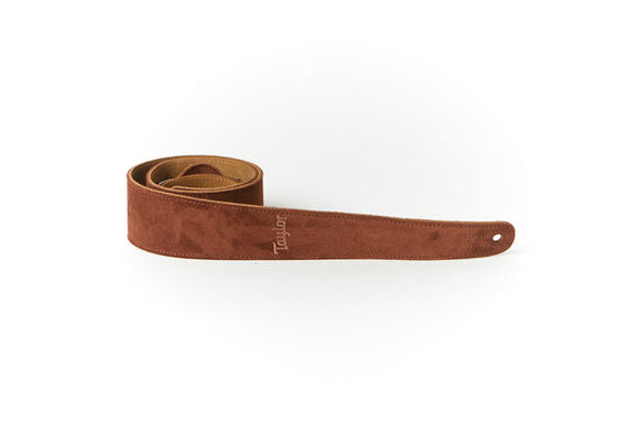 Taylor Strap Embroidered Suede Chocolate 2.5