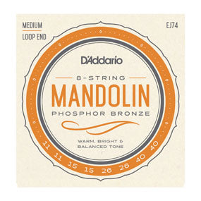 D'Addario EJ74 Phosphor Bronze Medium Mandolin Strings 11-40