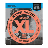 D'Addario EXL110W Nickel Wound Regular Light Wound 3rd Guitar Strings 10-46