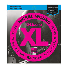 D'ADDARIO EXL170-6 NICKEL WOUND Light LONG SCALE 6-STRING BASS STRINGS 32-130