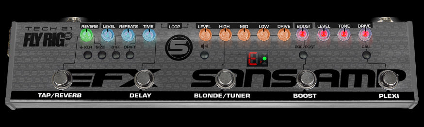 fly pedals v2 Tech 21 Fly Rig 5 v2 Electric Guitar SansAmp & Multi-FX Pedal