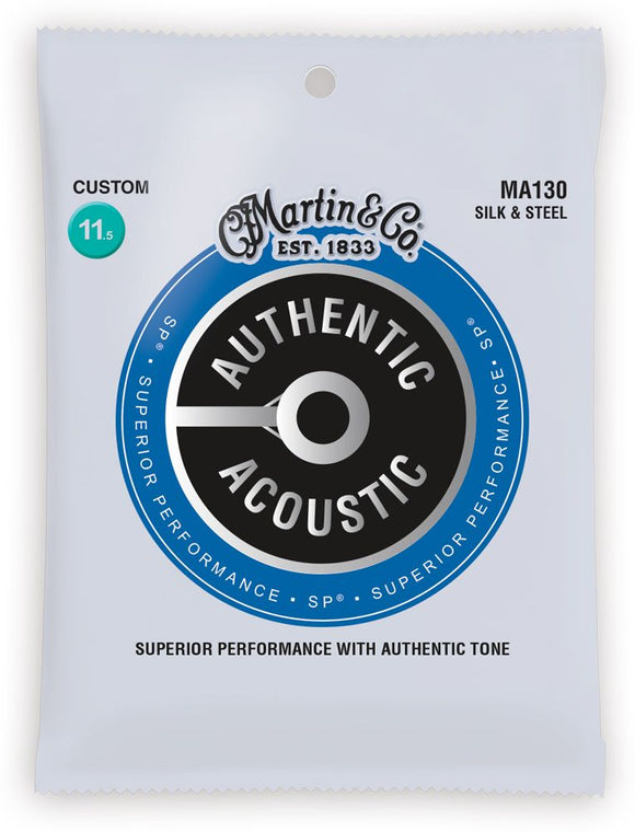Martin MA130 Authentic Acoustic SP Silk & Steel Acoustic Guitar Strings