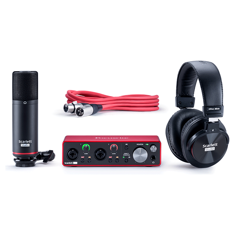 Focusrite Scarlett 2i2 Studio 3rd Gen Home Recording Bundle